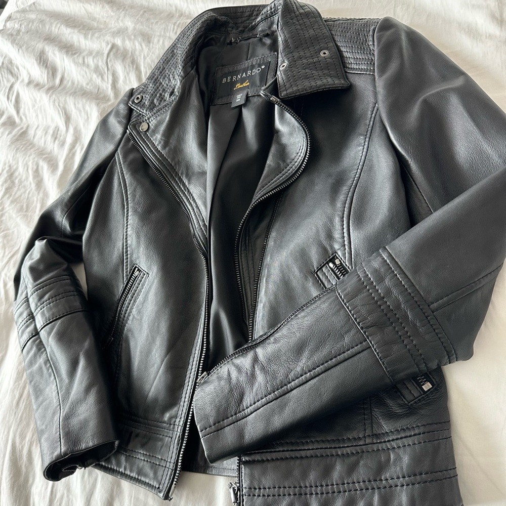 Bernardo Leather Moto Jacket - Picture 4 of 13